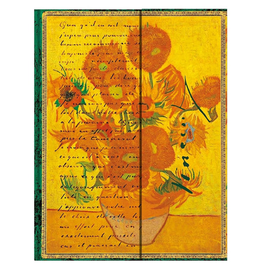 Paperblanks Van Gogh, Sunflowers - Cover van het notitieboek op een witte achtergrond