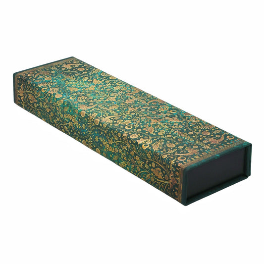 Paperblanks Pennen Box Emerald Flower - Gesloten