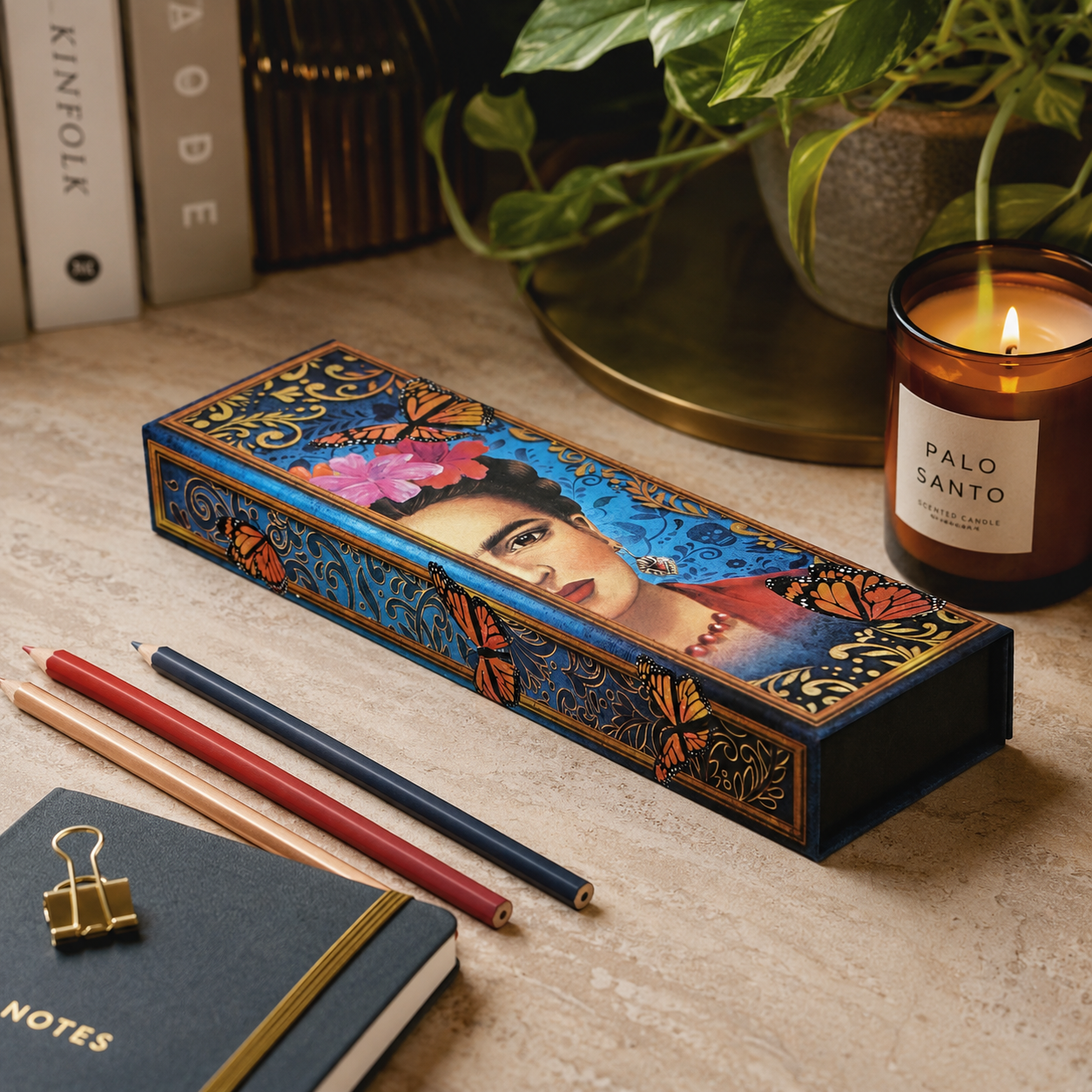 Paperblanks Pennen Box The Colourful Portrait - Sfeerfoto