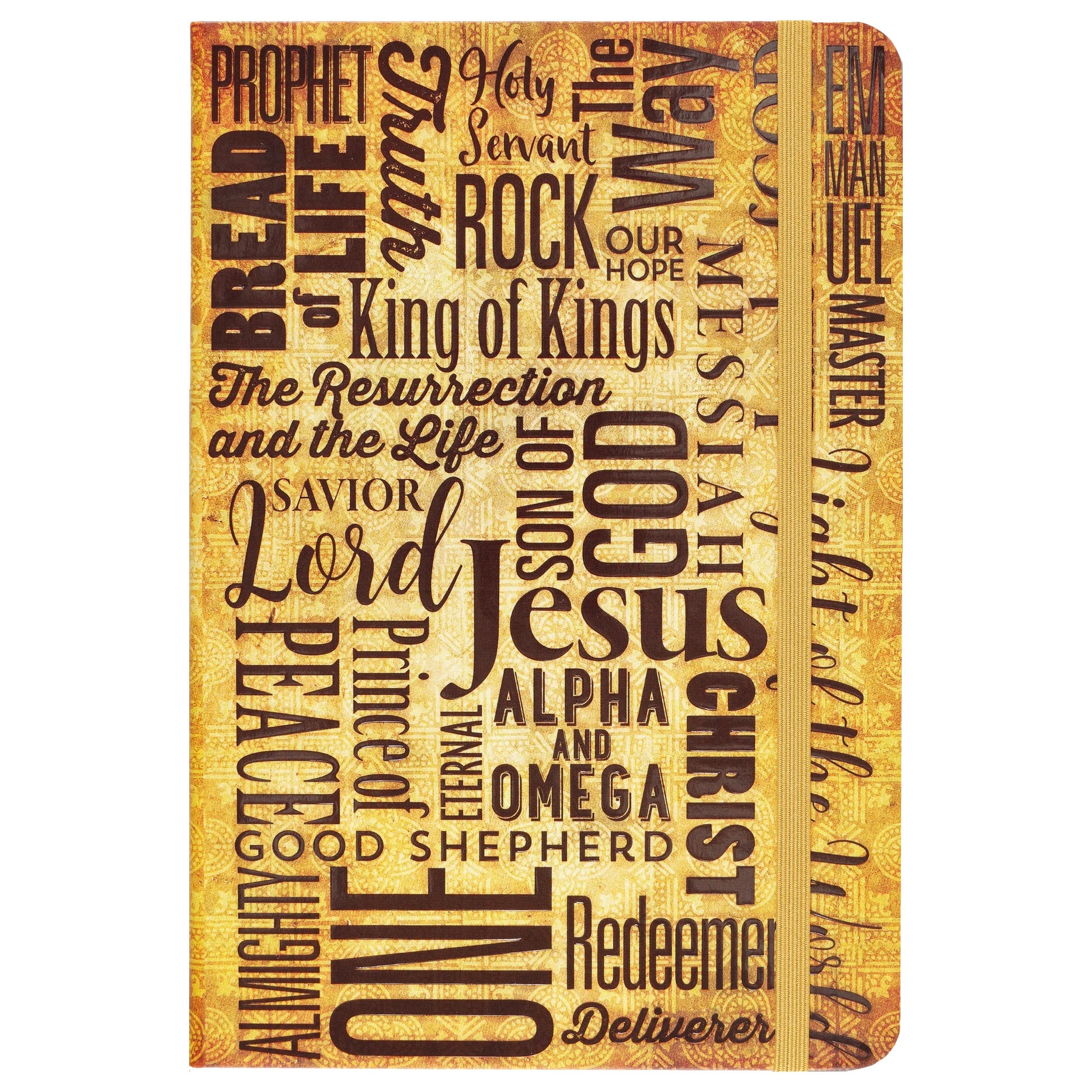 Peter Pauper Notitieboek The Names of Jesus - voorkant op een witte achtergrond