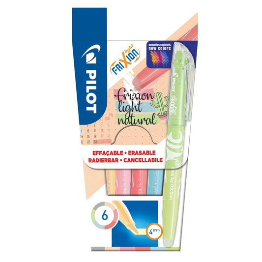 Pilot Frixion Light Natural - Wallet van 6 Markers in de Wallet
