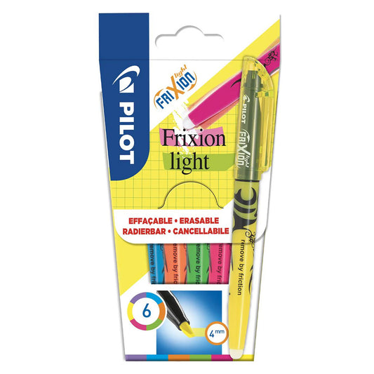 Pilot Frixion Light - Wallet van 6 Markers - in de waller zichtbaar