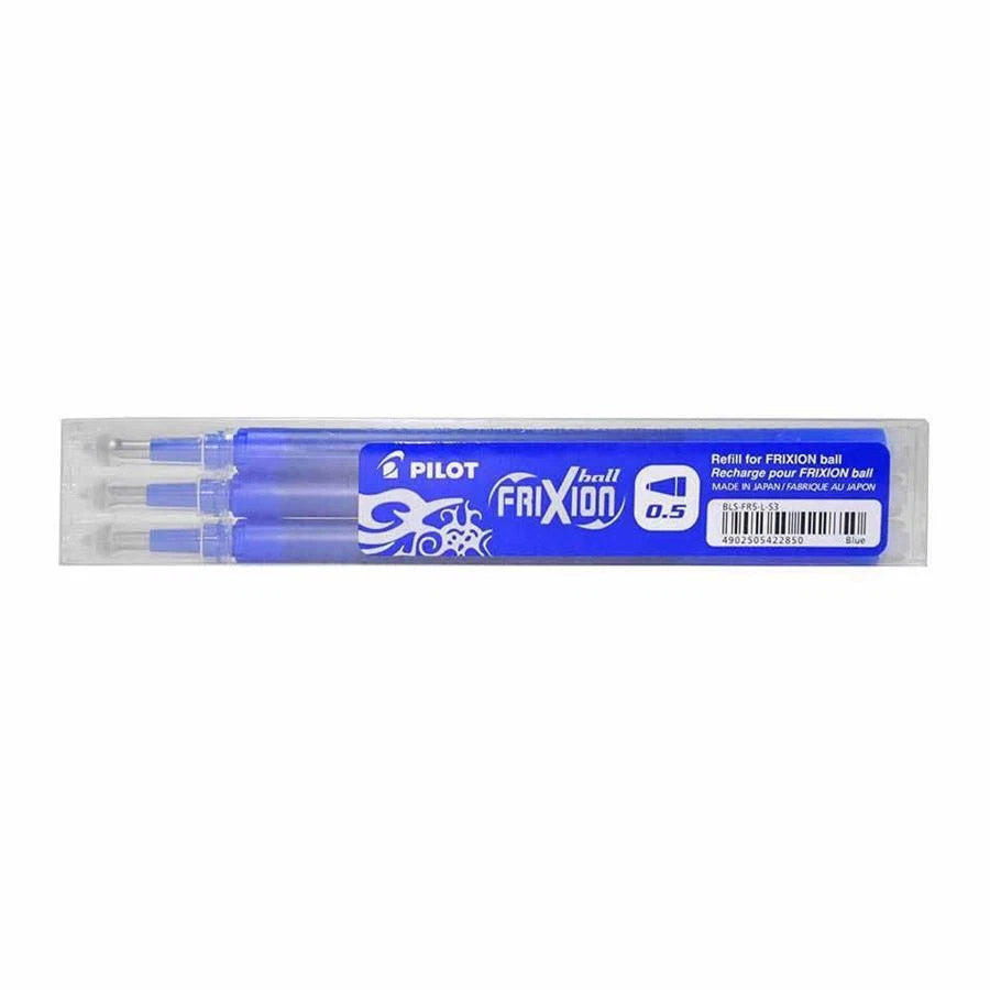 Pilot FriXion Ball Navulling Medium 0,5mm 3 Set - Blue