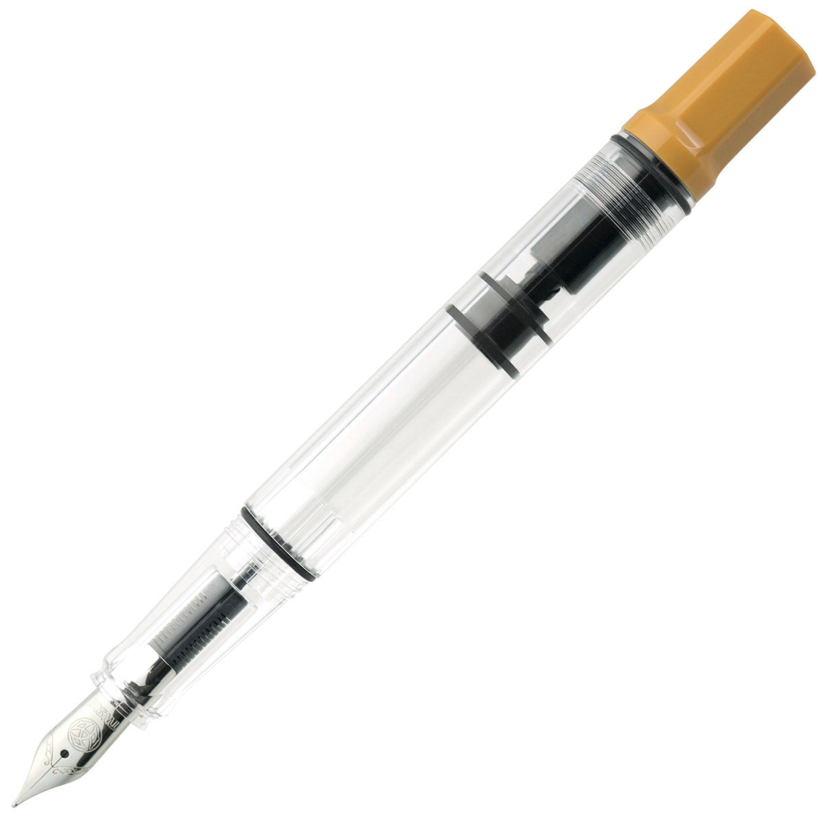 TWSBI Eco Fountain Pen Bahama Yellow - Vulpen zonder dop op een witte achtergrond