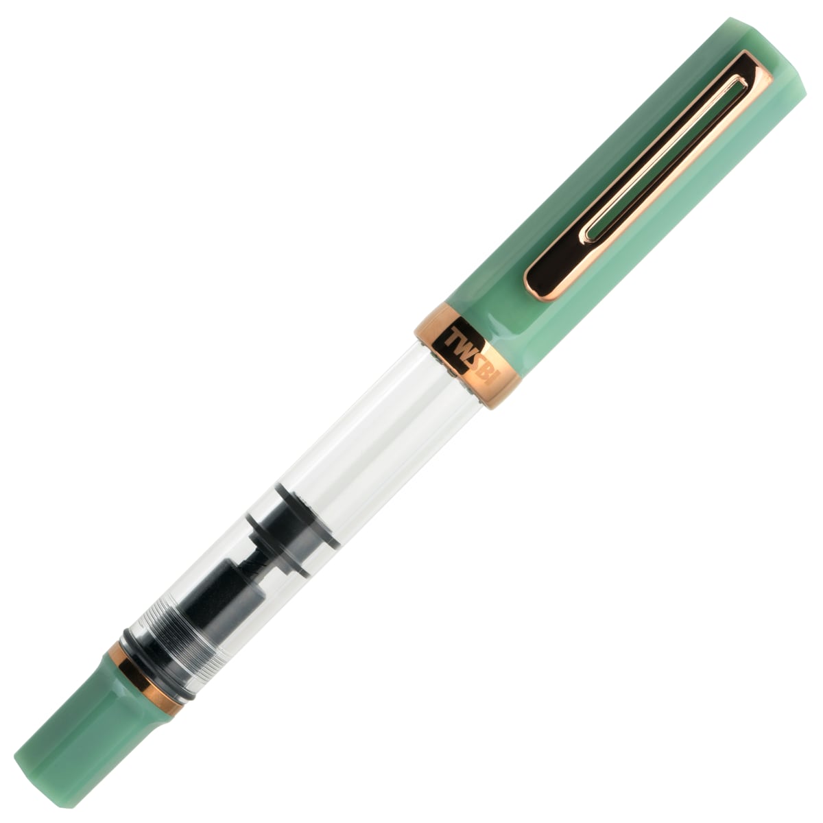 TWSBI Eco Fountain Pen Jade Jelly with Bronze - Vulpen met Dop