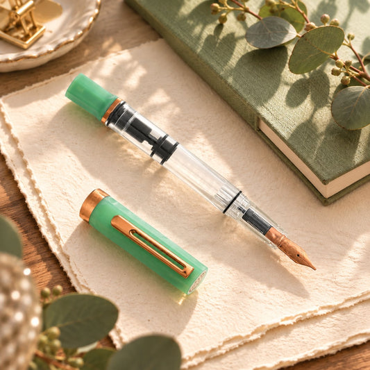 TWSBI Eco Fountain Pen Jade Jelly with Bronze