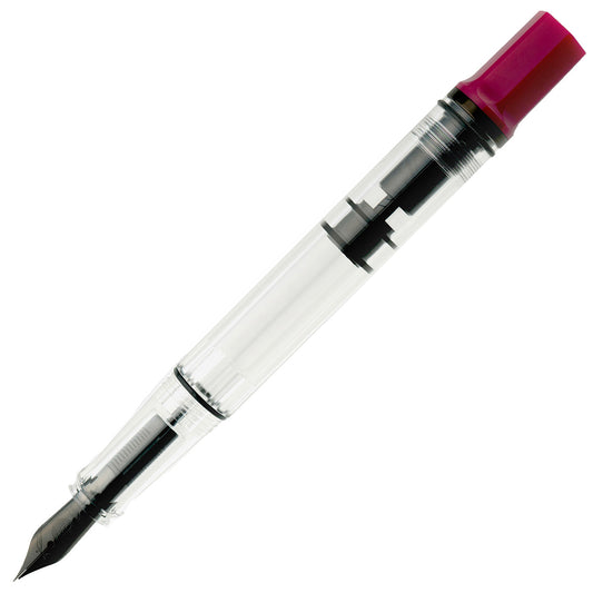 TWSBI Eco Fountain Pen Plum with Onyx op witte achtergrond zonder dop