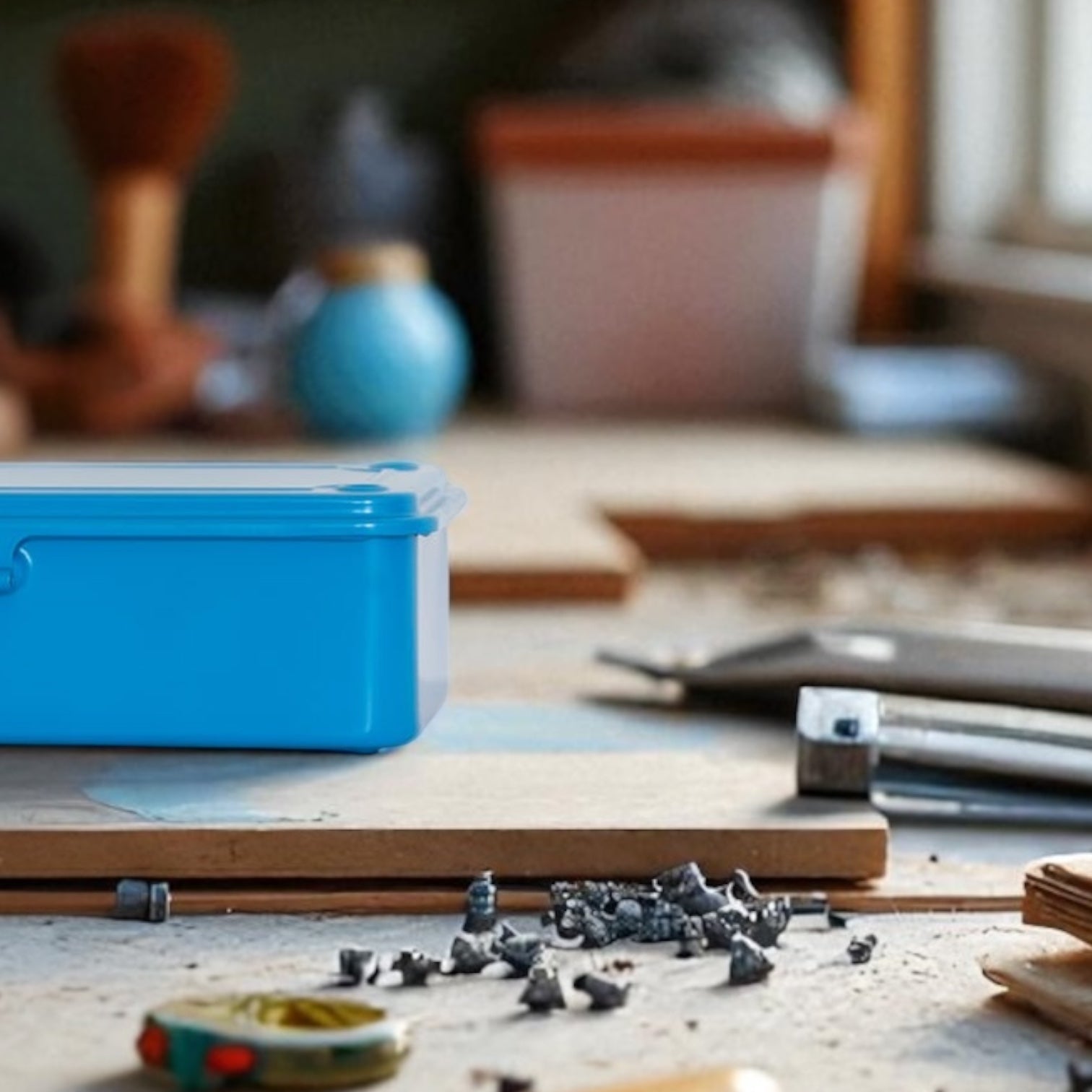Toyo Steel Box T-190 - Ocean Blue - Op een Tafel
