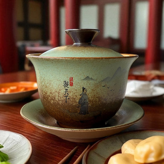 TisforTea Traditional Ceramic Gaiwan - Boat