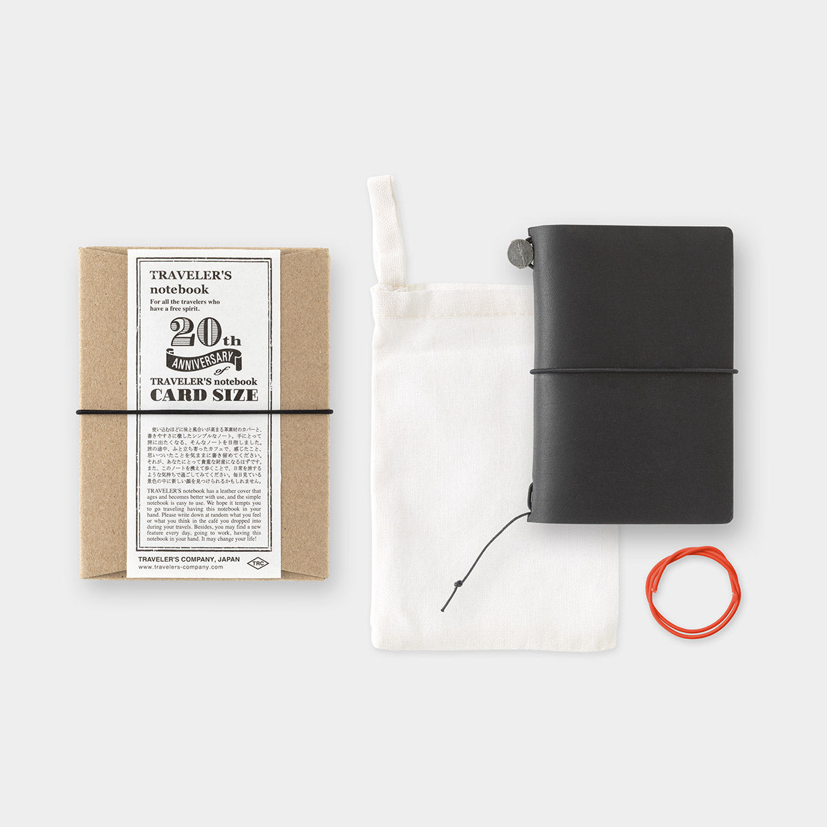 TRAVELER'S Notebook Card Size 20th Anniversary - Black [Limited Edition]