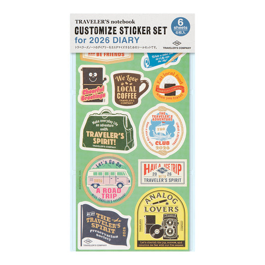 TRAVELER'S Notebook - Diary 2026 Customized Sticker Set