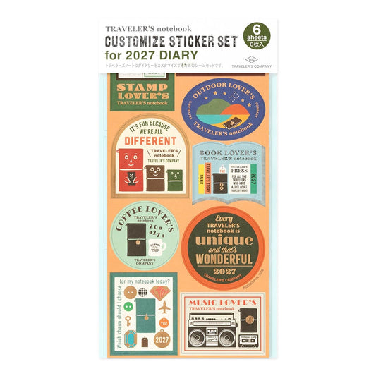 TRAVELER'S Notebook - Diary 2027 Customized Sticker Set 