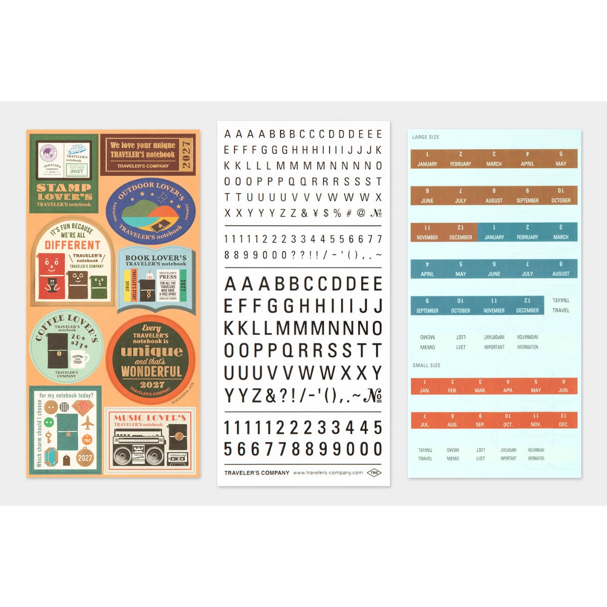 TRAVELER'S Notebook - Diary 2027 Customized Sticker Set 
