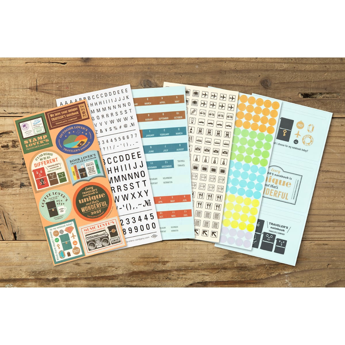 TRAVELER'S Notebook - Diary 2027 Customized Sticker Set 