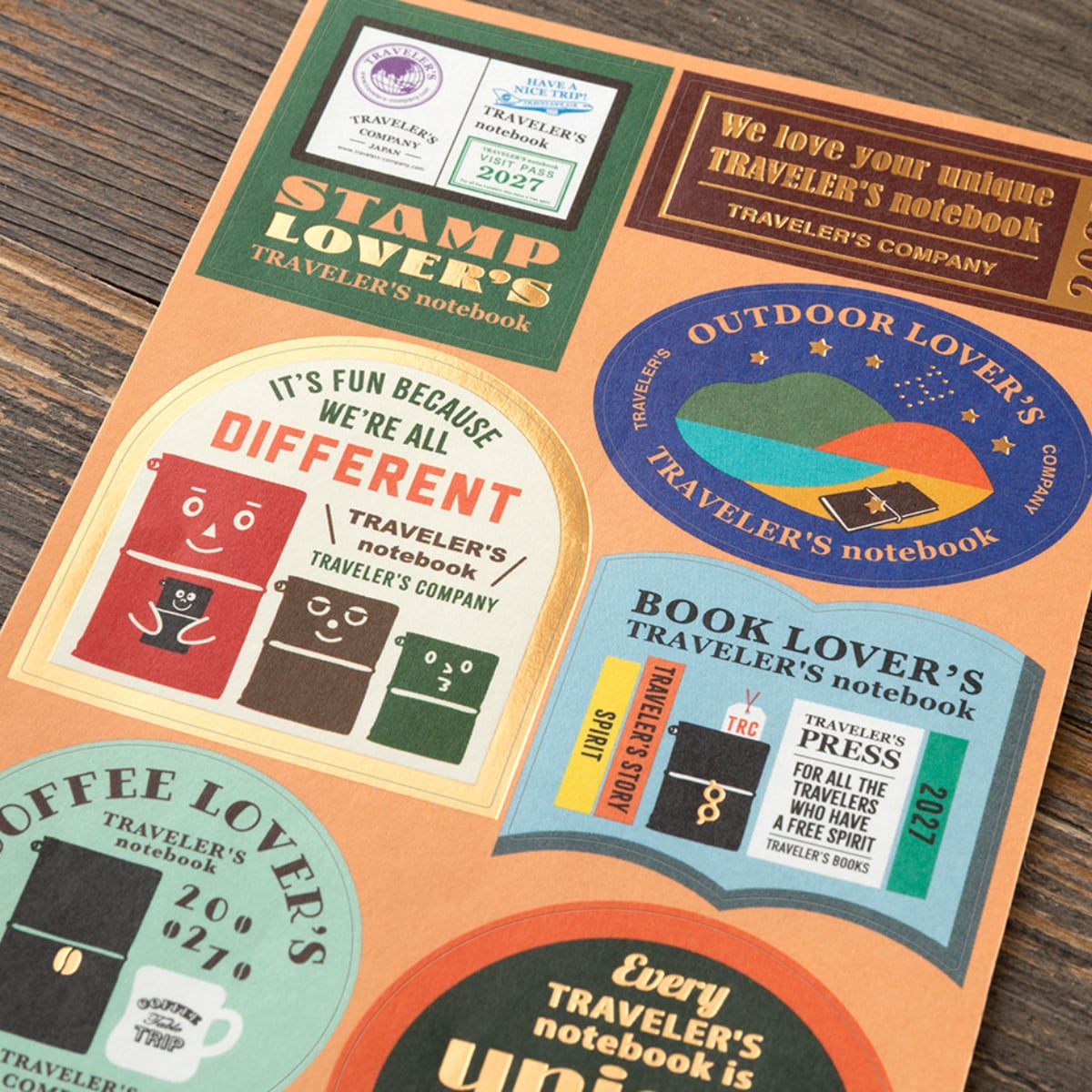 TRAVELER'S Notebook - Diary 2027 Customized Sticker Set 
