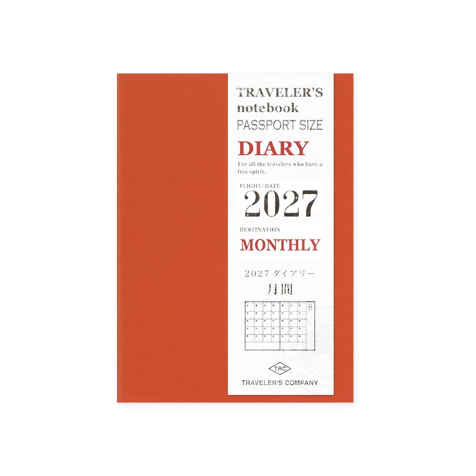 TRAVELER'S Refill Passport Diary 2027 - Monthly