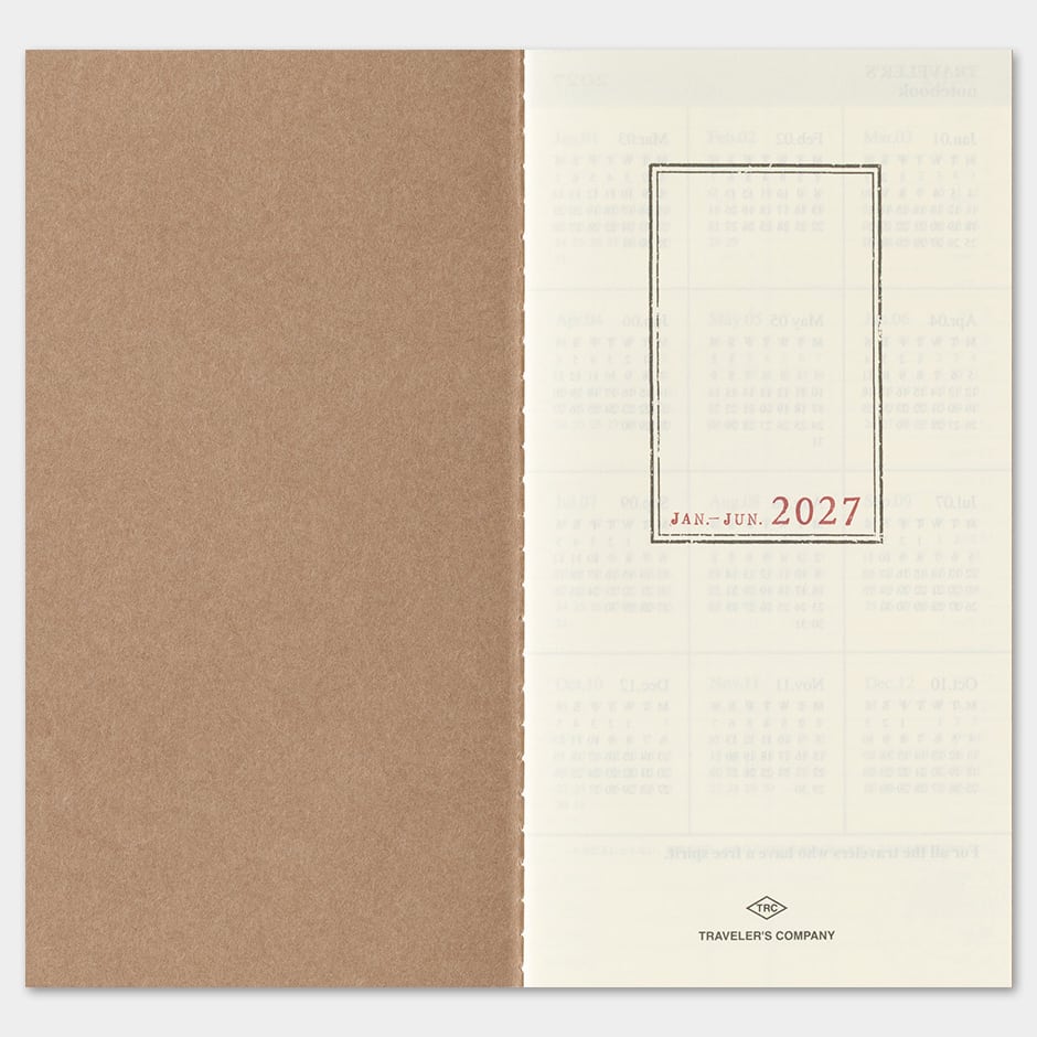 TRAVELER'S Refill Regular Diary 2027 - Weekly + Memo