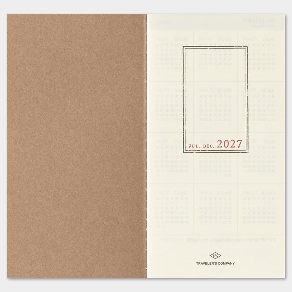 TRAVELER'S Refill Regular Diary 2027 - Weekly + Memo
