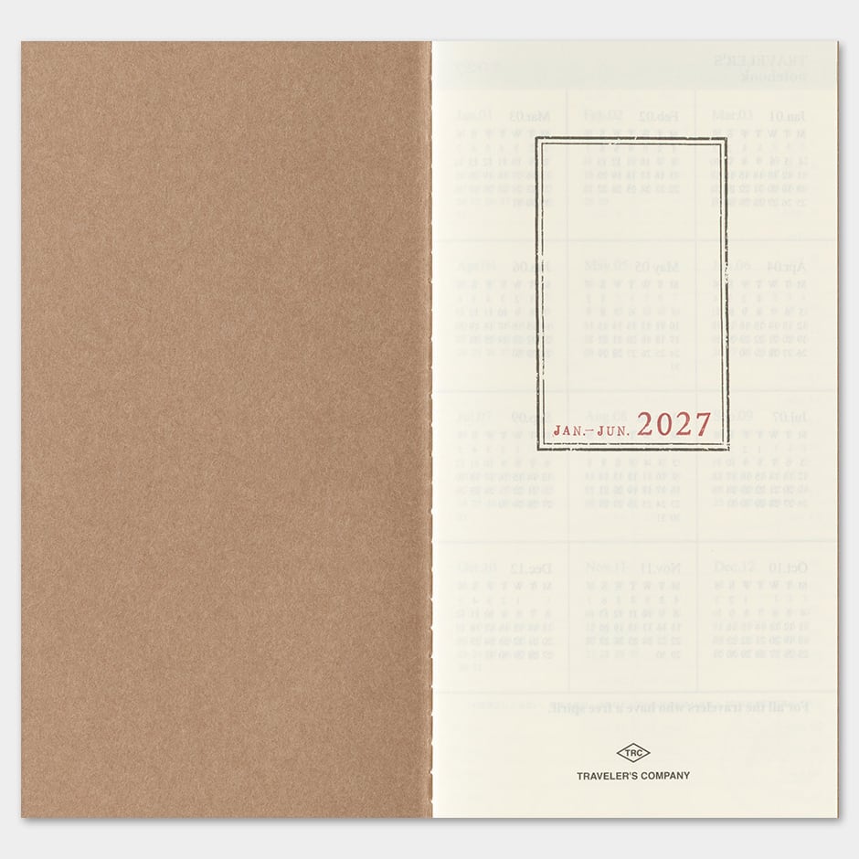 TRAVELER'S Refill Regular Diary 2027 - Weekly [Vertical]