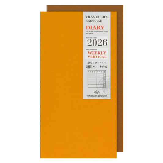 TRAVELER'S Refill Regular Diary 2026 - Weekly [Vertical]