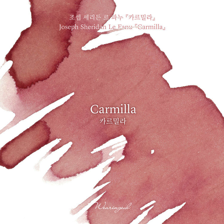 Wearingeul Ink 30ml - Carmilla - Voorbeeld van de inkt. 