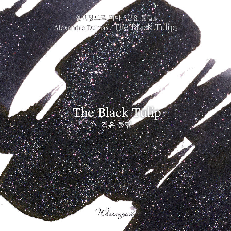 Wearingeul Ink 30ml - The Black Tulip - Inkt voorbeeld