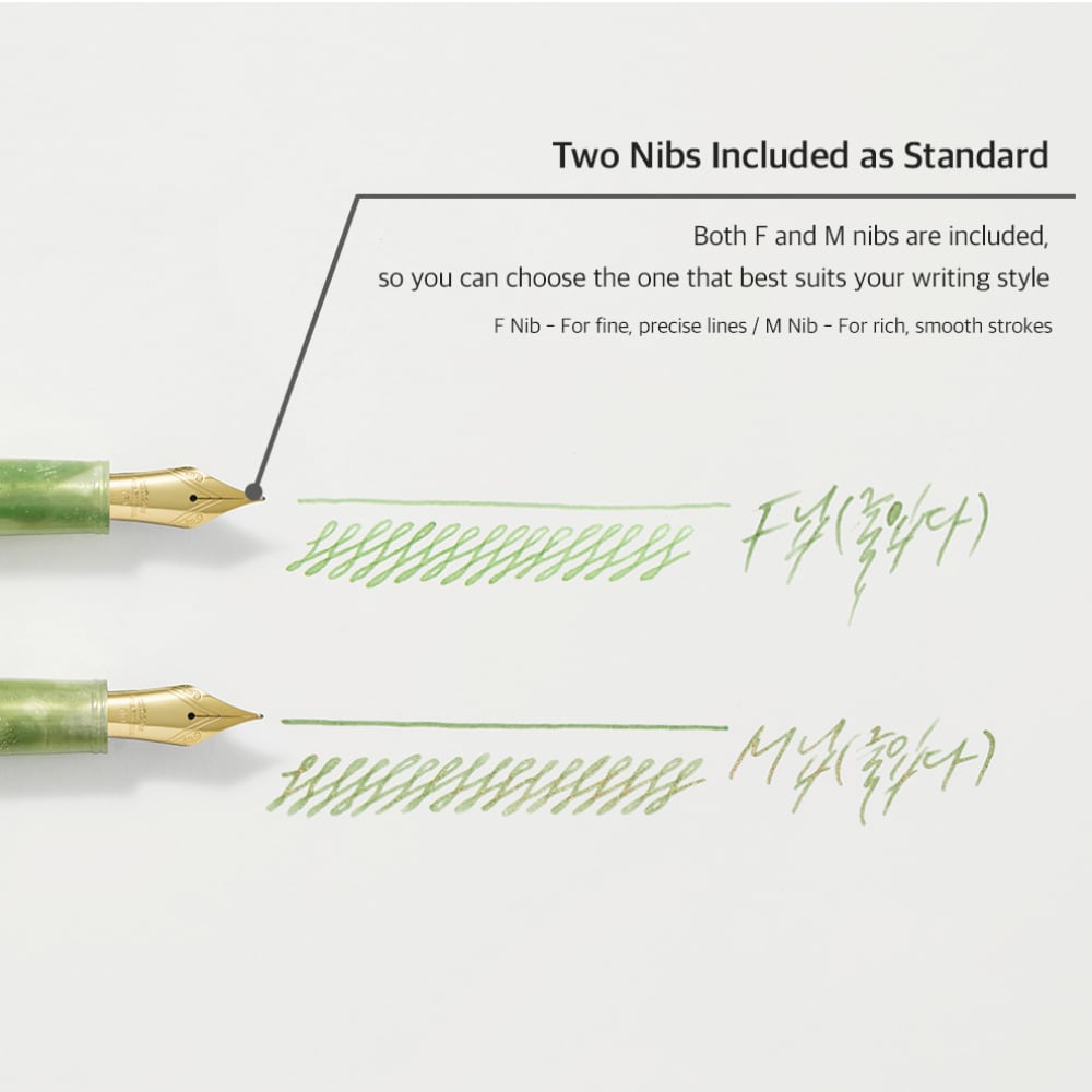 Wearingeul Preface The Secret Garden Fountain Pen - Voorbeeld penpunten