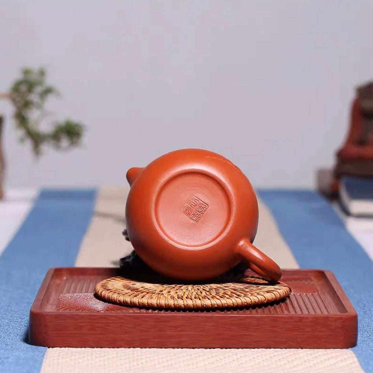 Yixing Purple Clay Tea Pot - Peony Flower