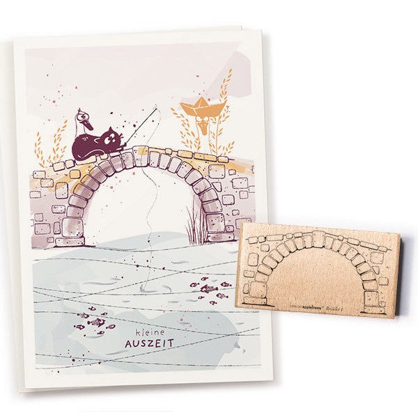 Cats on Appletrees Mini Stamp - Bridge 1 flat