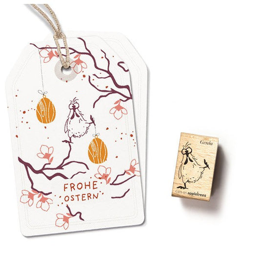 Cats on Appletrees Stamp - Chicken Gerda