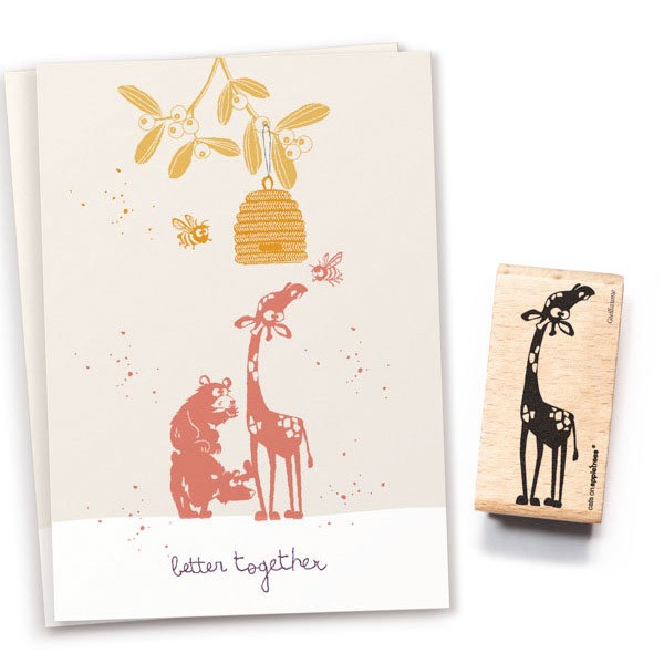 Cats on Appletrees Stamp - Giraffe Guillaume 