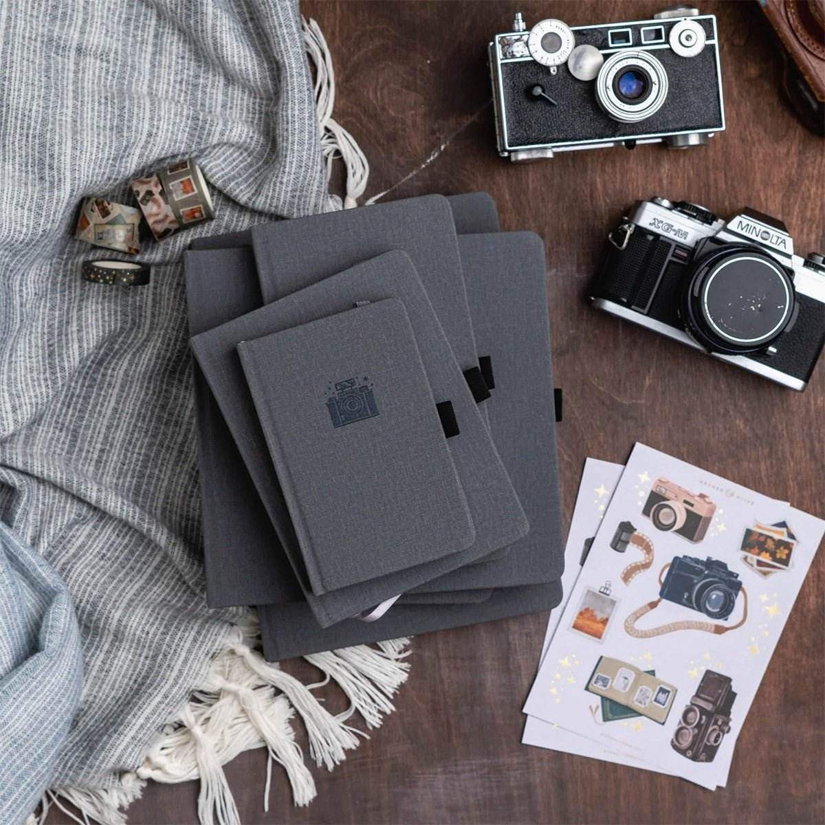 Archer & Olive Bullet Journal Vintage Camera A5 Dot Grid - 24Papershop