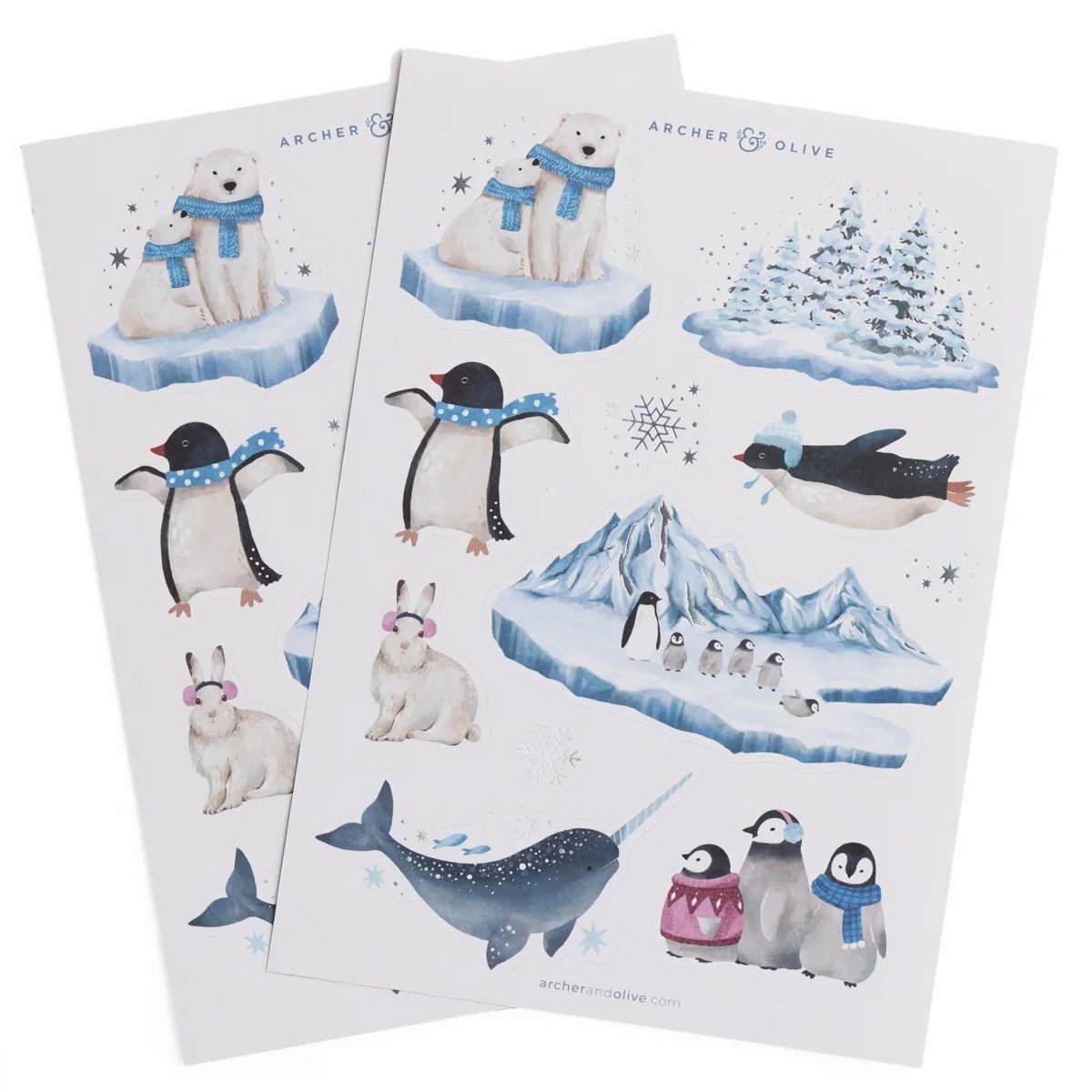 Archer & Olive Stickers - Polar Penguin - 24Papershop