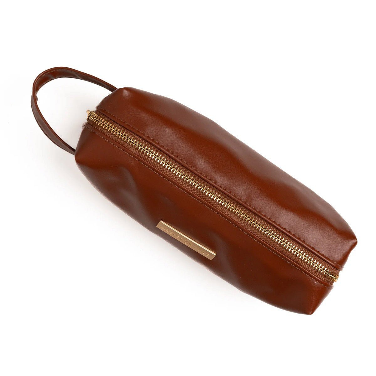 Archer & Olive Zipper Pouch Vegan Leather - Acorn - 24Papershop