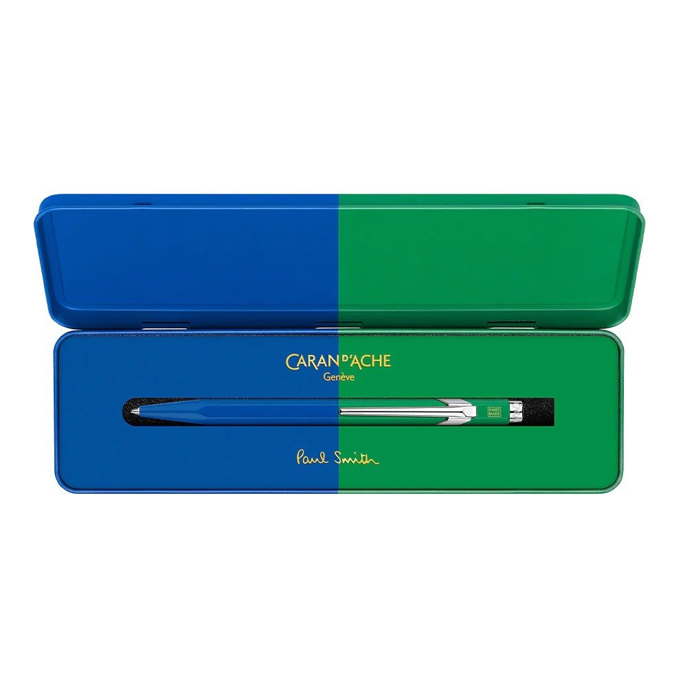 Caran d'Ache 849 Balpen Paul Smith - Cobalt Blue & Emerald Green - 24Papershop