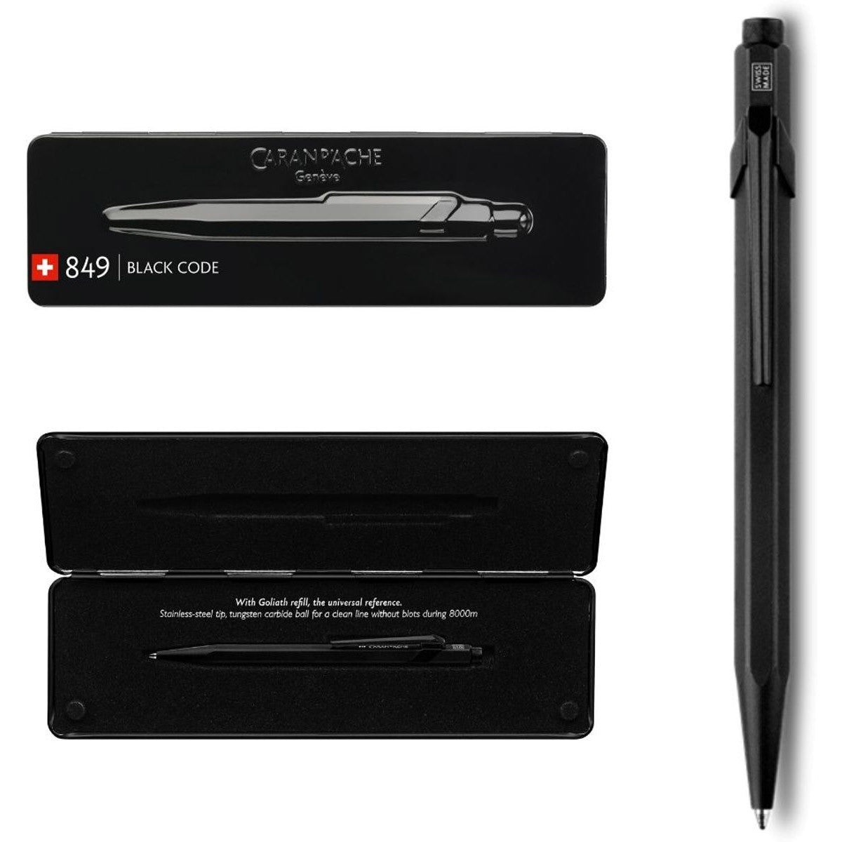 Caran d'Ache 849 Black Code Balpen - 24Papershop