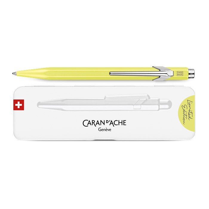 Caran d'Ache 849 Fluorescent Yellow Pastel Balpen LE - 24Papershop