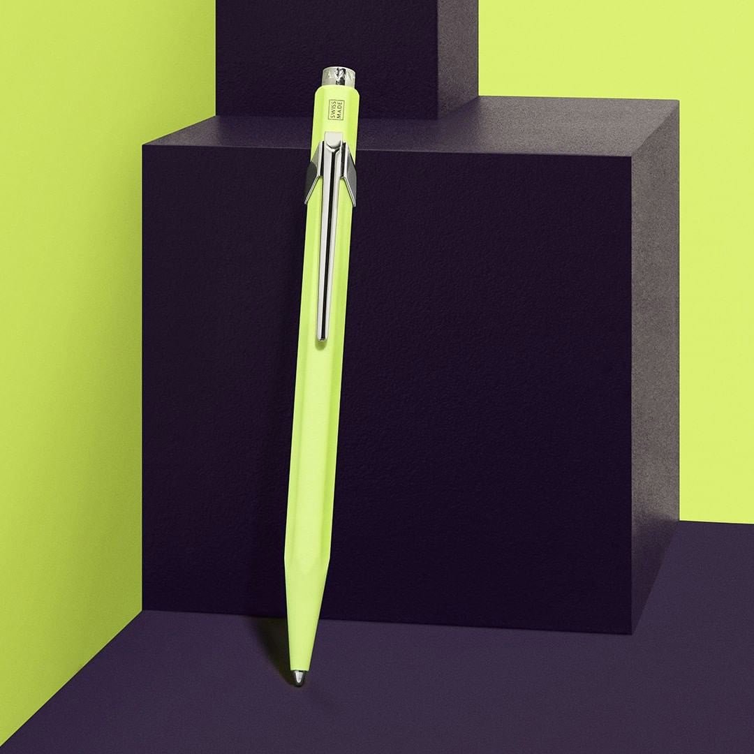 Caran d'Ache 849 Fluorescent Yellow Pastel Balpen LE - 24Papershop