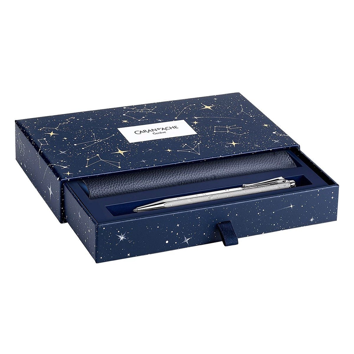 Caran d'Ache Ecridor Cosmic Blue Ballpoint & Leather Case - 24Papershop