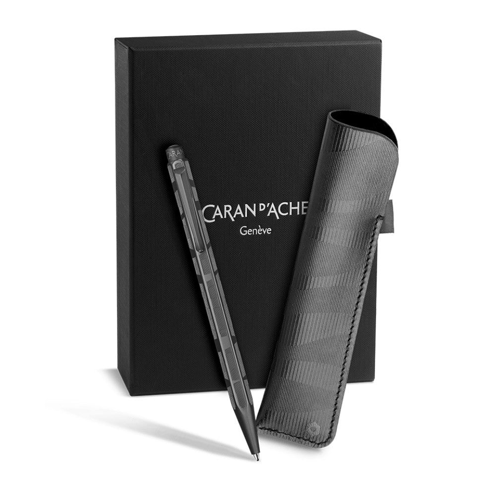 Caran d'Ache Ecridor Black Lines Set Ballpoint Pen and Leather Case