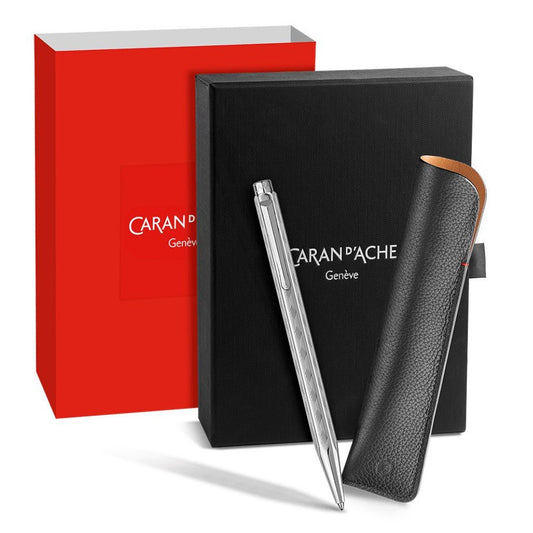 Caran d'Ache Ecridor Tressé Set Ballpoint & Leather Case - 24Papershop