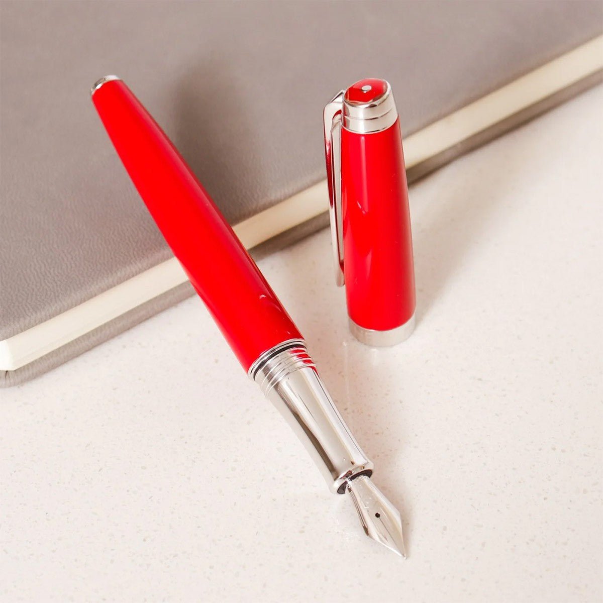 Caran d'Ache Fountain Pen Léman CT - Scarlet Red - 24Papershop