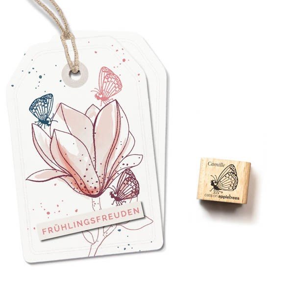 Cats on Appletrees Mini Stamp - Butterfly Camille - 24Papershop