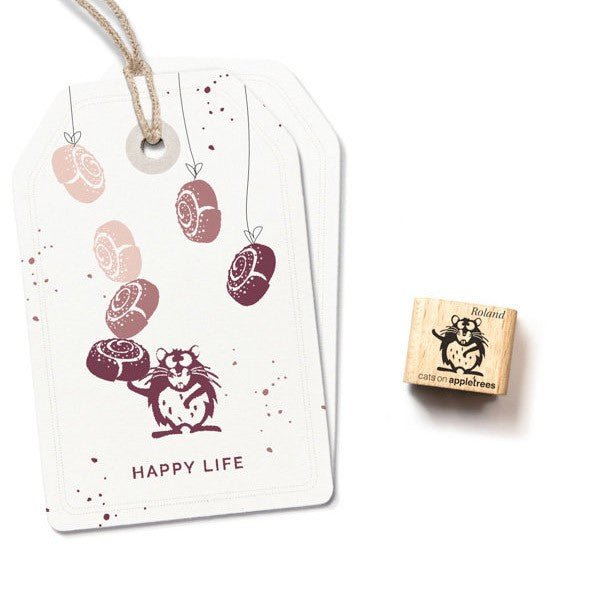 Cats on Appletrees Mini Stamp - Hamster Roland - 24Papershop