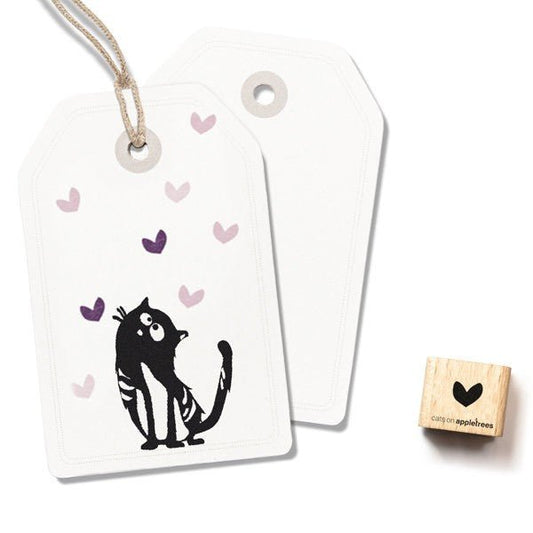 Cats on Appletrees Mini Stamp - Heart 2 - 24Papershop