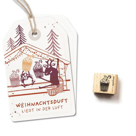 Cats on Appletrees Mini Stamp - Hot Chocolate - 24Papershop