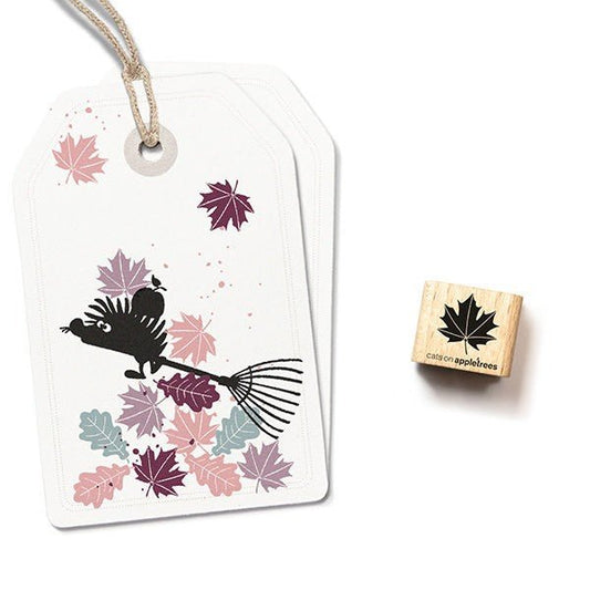 Cats on Appletrees Mini Stamp - Maple Leaf - 24Papershop