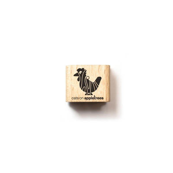 Cats on Appletrees Mini Stamp - Wooden Pendant Chicken - 24Papershop