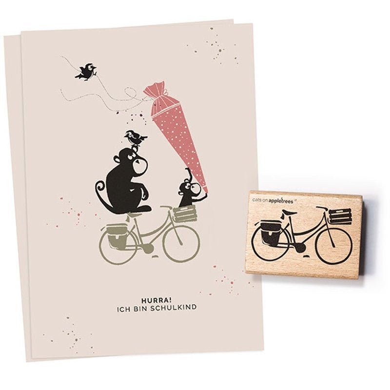 Cats on Appletrees Stamp Bicycle 2 - Dutch Bike - 24Papershop