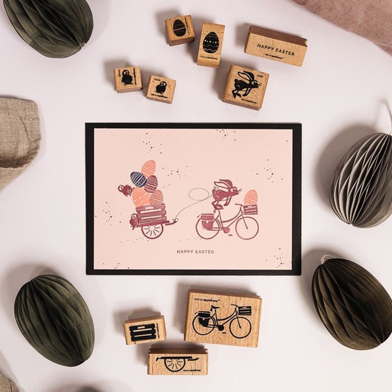 Cats on Appletrees Stamp Bicycle 2 - Dutch Bike - 24Papershop